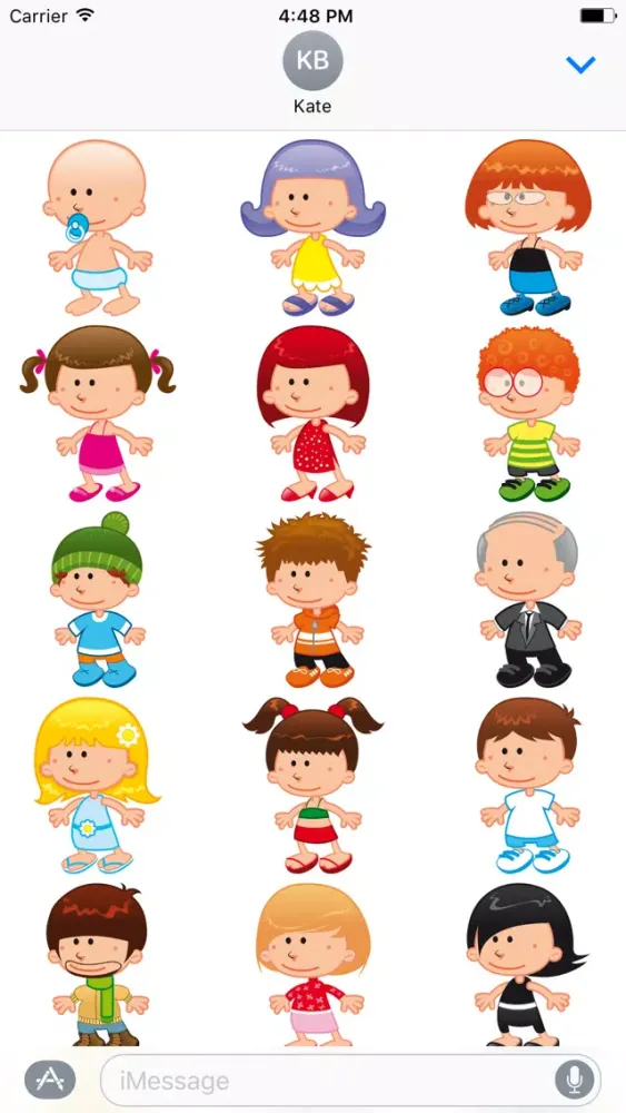 Capturas de pantalla de Cute Kids Sticker - DHS Pack 01