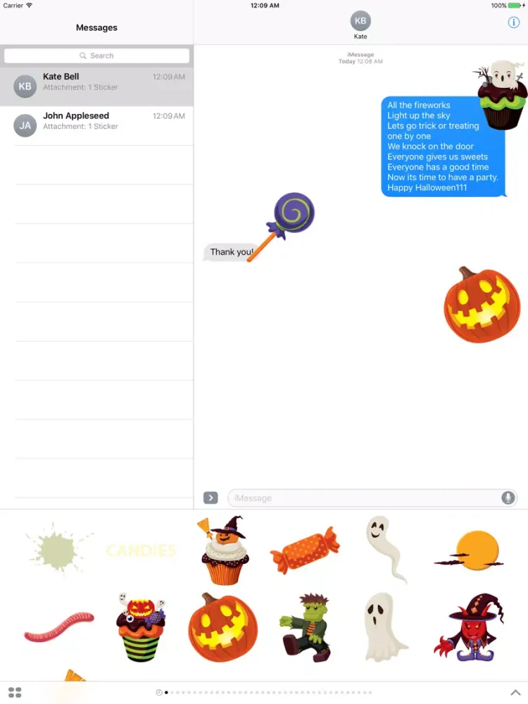 Crazy Halloween Sticker for iMessage #10 iPad  স্ক্রিনশট