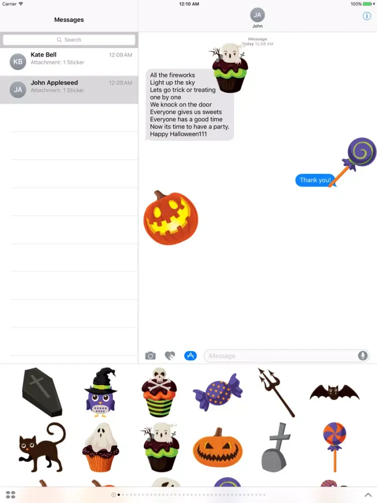 Crazy Halloween Sticker for iMessage #10 iPad  স্ক্রিনশট