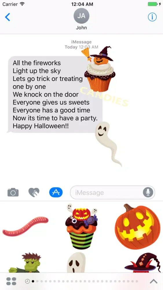 Crazy Halloween Sticker for iMessage #10 স্ক্রিনশট