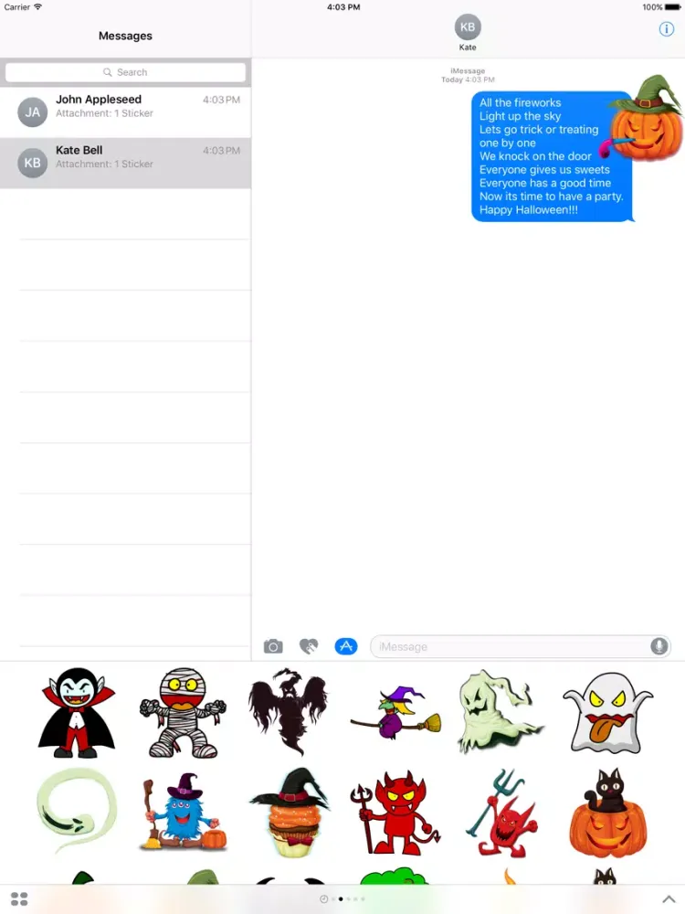 Crazy Halloween Sticker for iMessage #16 iPad  Screenshots