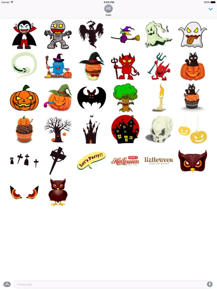 Crazy Halloween Sticker for iMessage #16 iPad  Screenshots