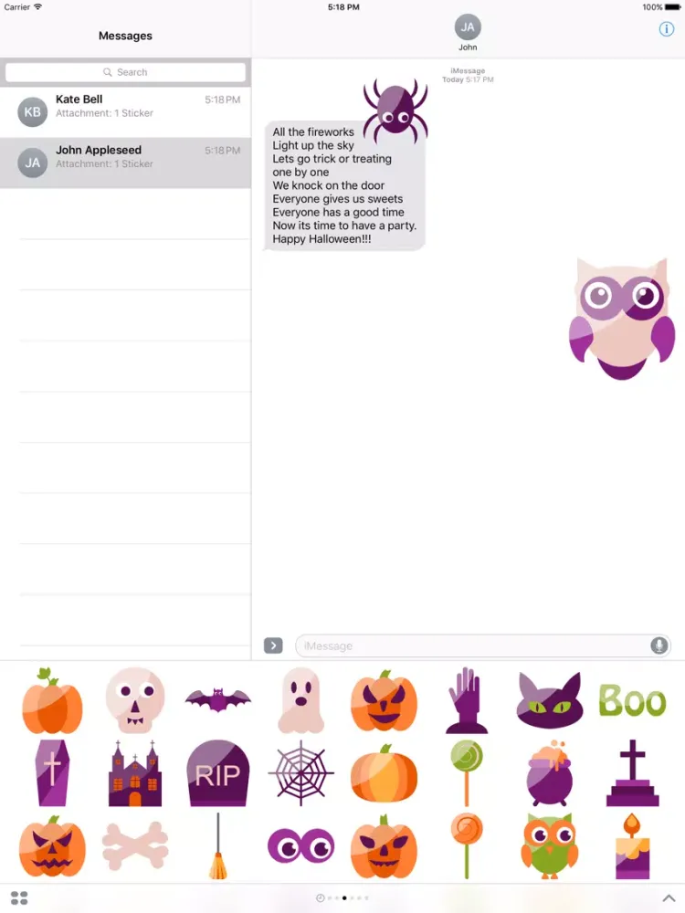Capturas de pantalla de Crazy Halloween Sticker for iMessage #17 iPad 