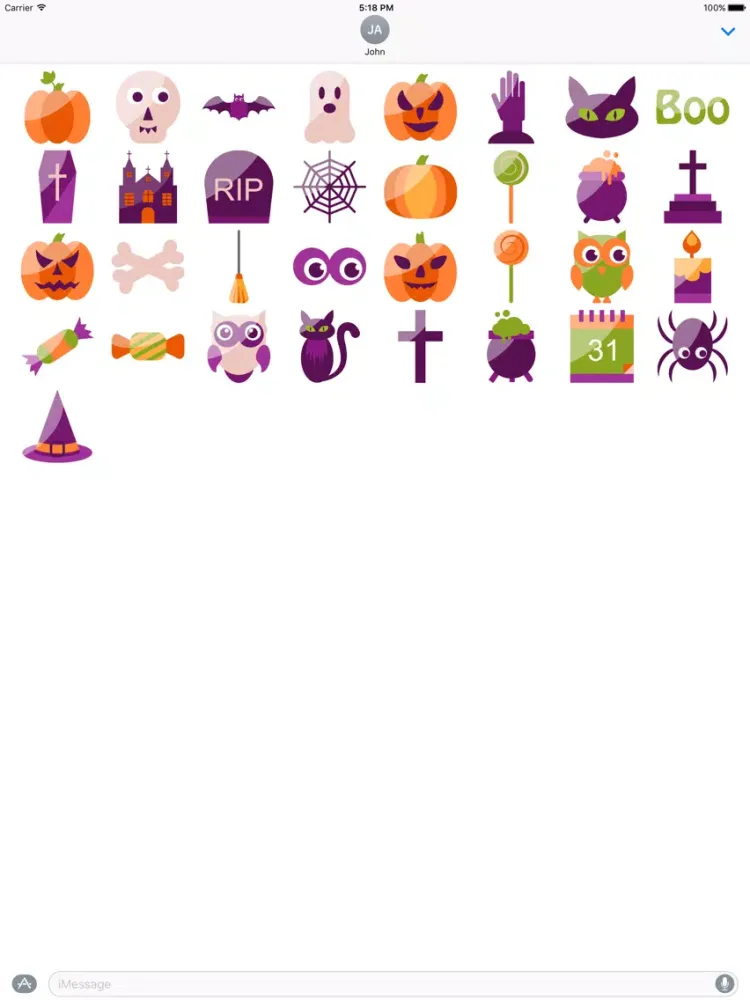 Capturas de pantalla de Crazy Halloween Sticker for iMessage #17 iPad 