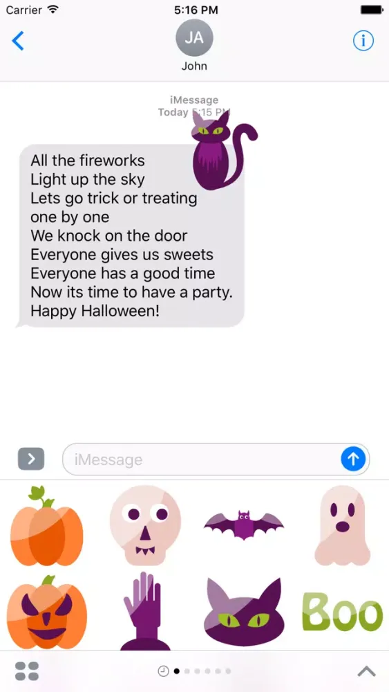 Capturas de pantalla de Crazy Halloween Sticker for iMessage #17