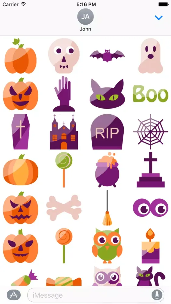 Capturas de pantalla de Crazy Halloween Sticker for iMessage #17
