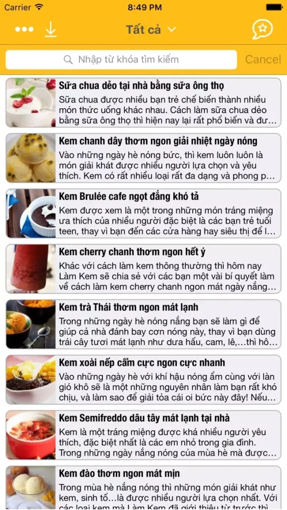 Tangkapan skrin Làm Kem