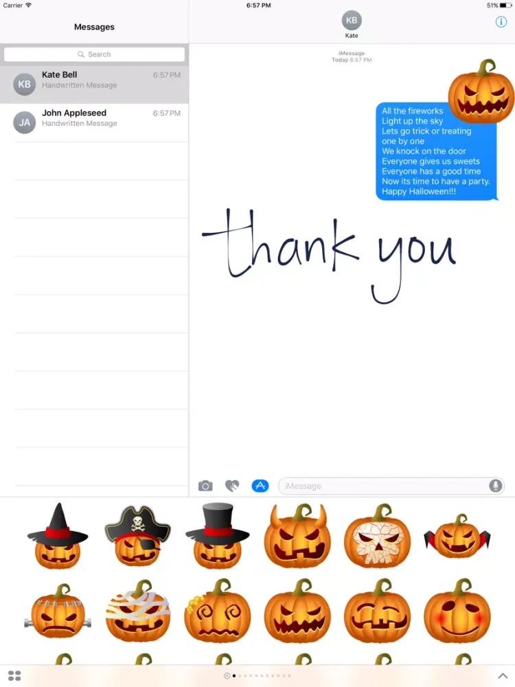 Pumpkin Halloween Emoji Sticker #2 iPad  Screenshots