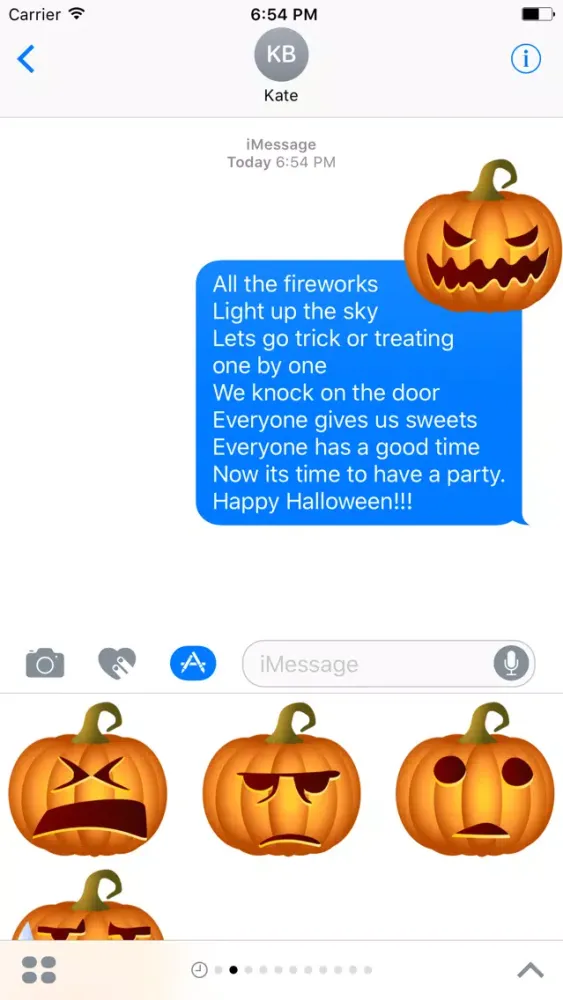 Pumpkin Halloween Emoji Sticker #2 Screenshots