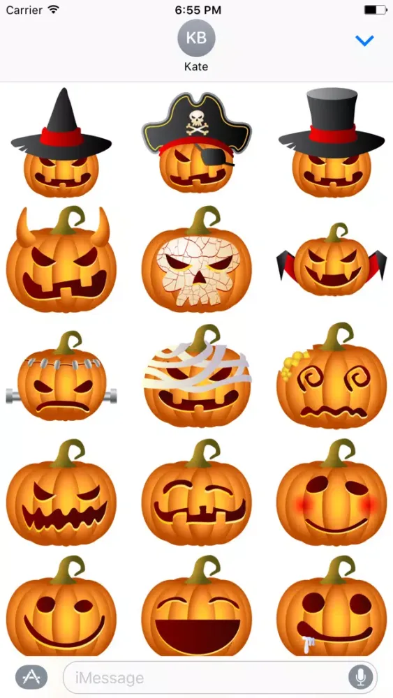 Pumpkin Halloween Emoji Sticker #2 Screenshots
