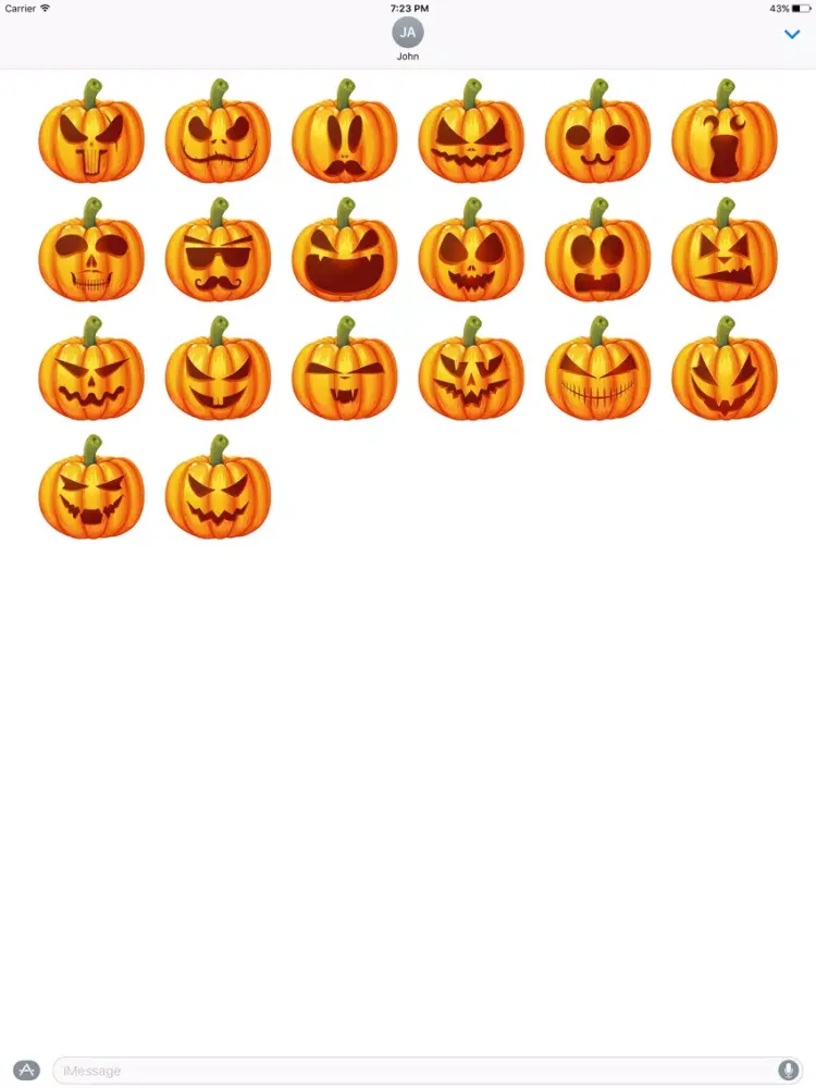 Pumpkin Halloween Emoji Sticker #3 iPad  স্ক্রিনশট
