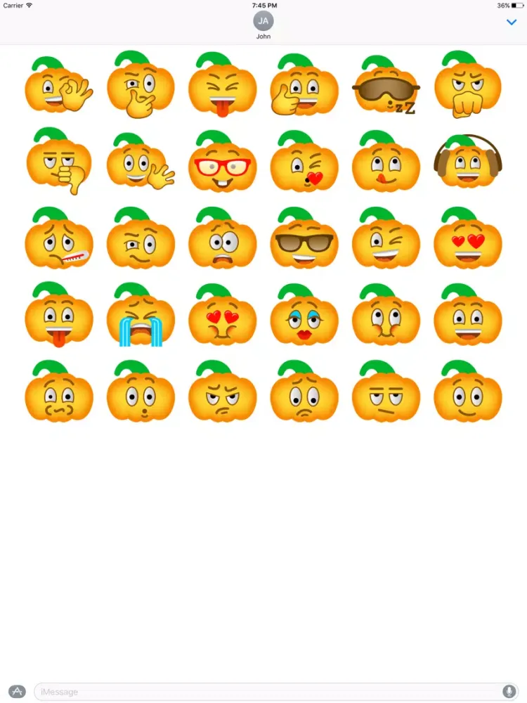 Pumpkin Halloween Emoji Sticker #4 iPad  Screenshots