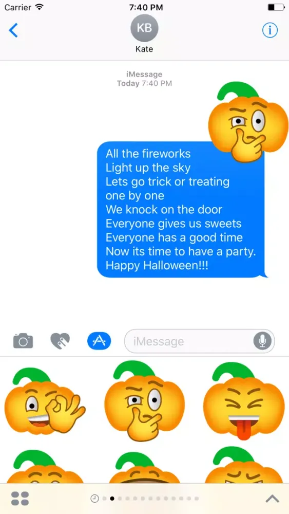 Pumpkin Halloween Emoji Sticker #4 Screenshots