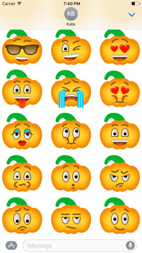 Pumpkin Halloween Emoji Sticker #4 Screenshots