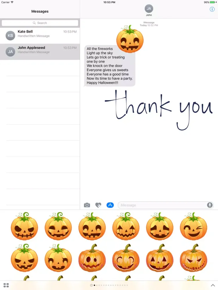 Pumpkin Halloween Emoji Sticker #6 iPad 應用截圖