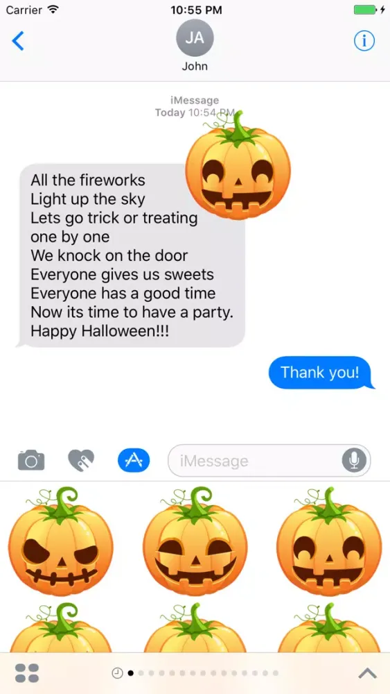 Pumpkin Halloween Emoji Sticker #6應用截圖