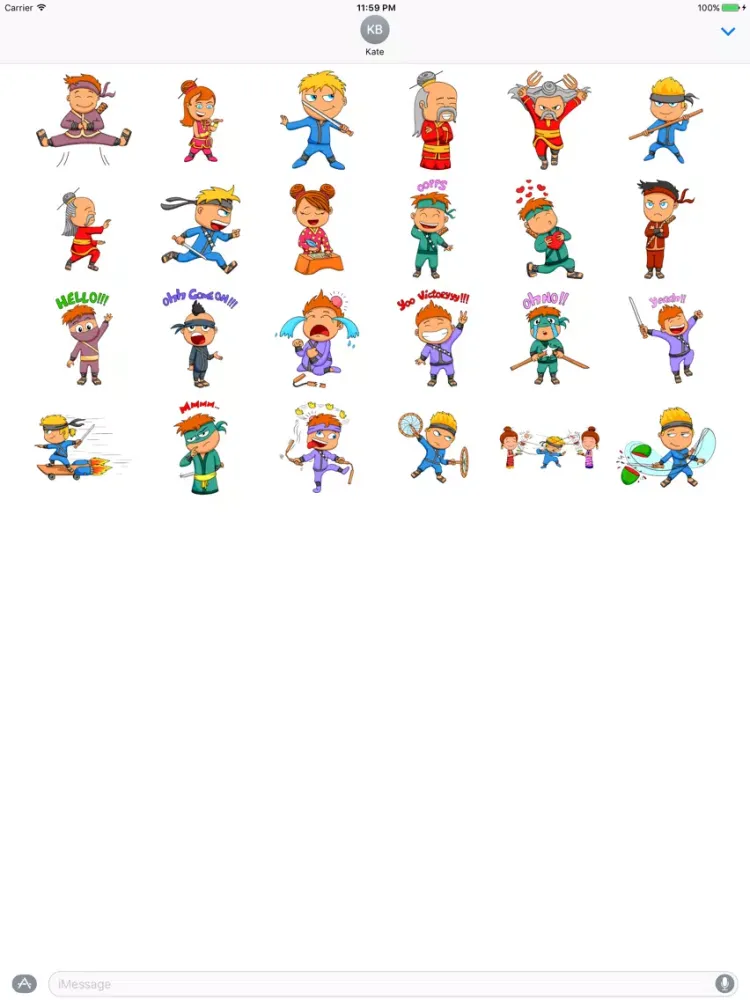 Capturas de tela do Ninja Feeling Emoji Sticker for iMessage #1 iPad 