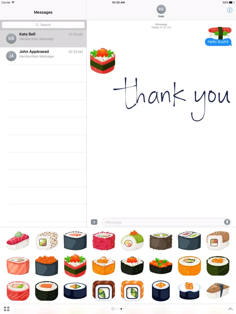Tangkapan layar Sushi Stickers for iMessage #4 iPad 