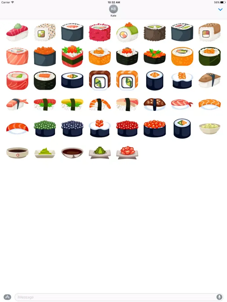 Tangkapan layar Sushi Stickers for iMessage #4 iPad 