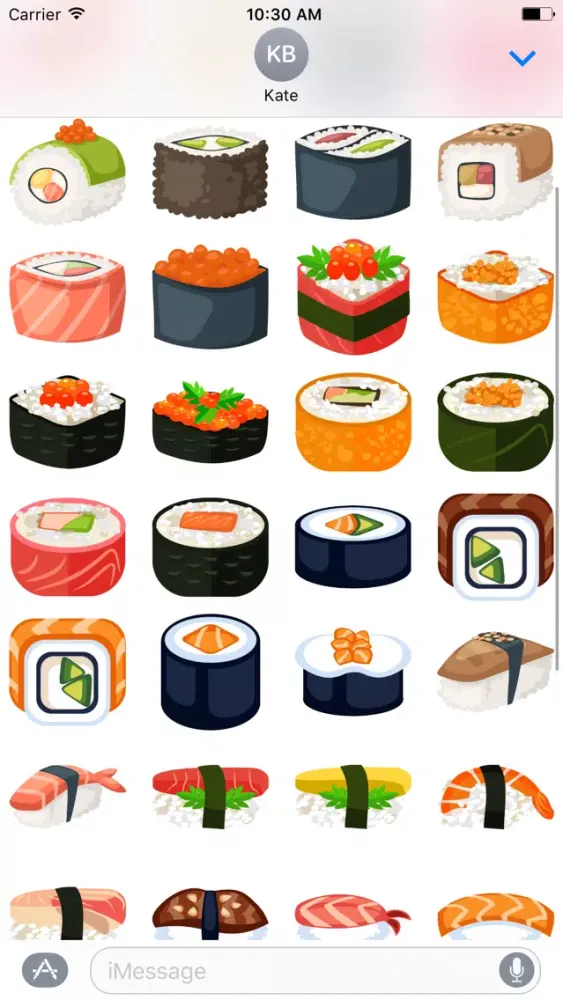 Tangkapan layar Sushi Stickers for iMessage #4