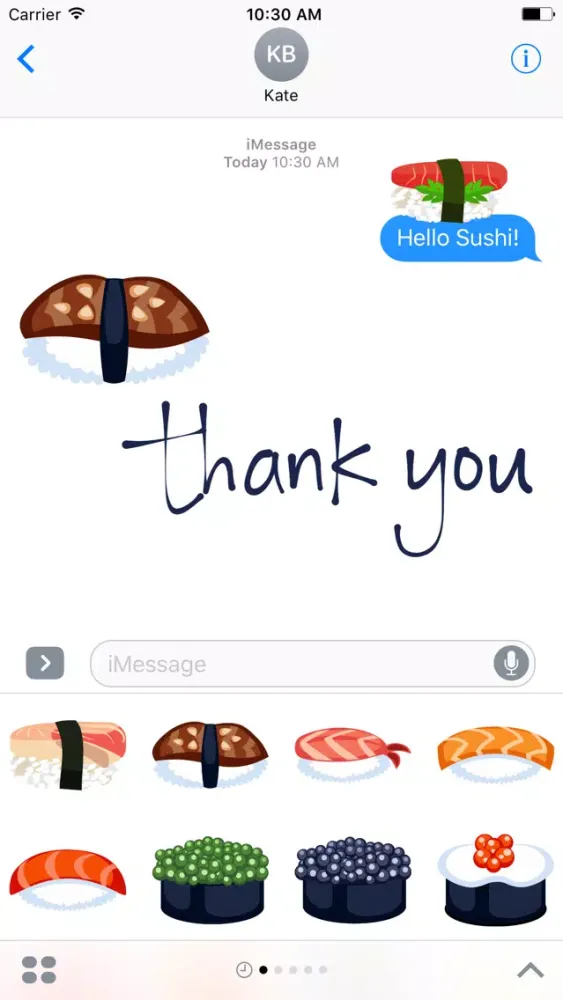 Tangkapan layar Sushi Stickers for iMessage #4