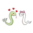 Cute Snake Sticker for iMessage #1
