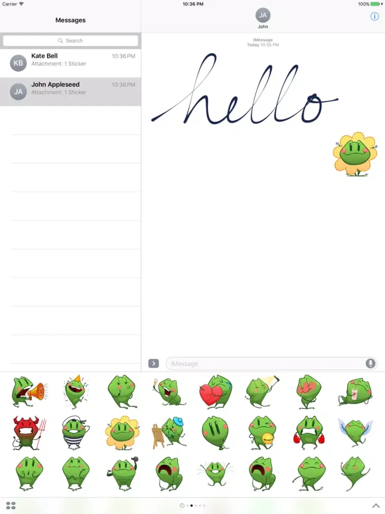 Cute Frog Sticker for iMessage #1 iPad  Ekran Görüntüleri