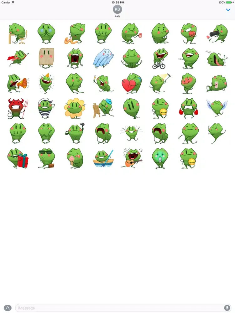 Cute Frog Sticker for iMessage #1 iPad  Ekran Görüntüleri