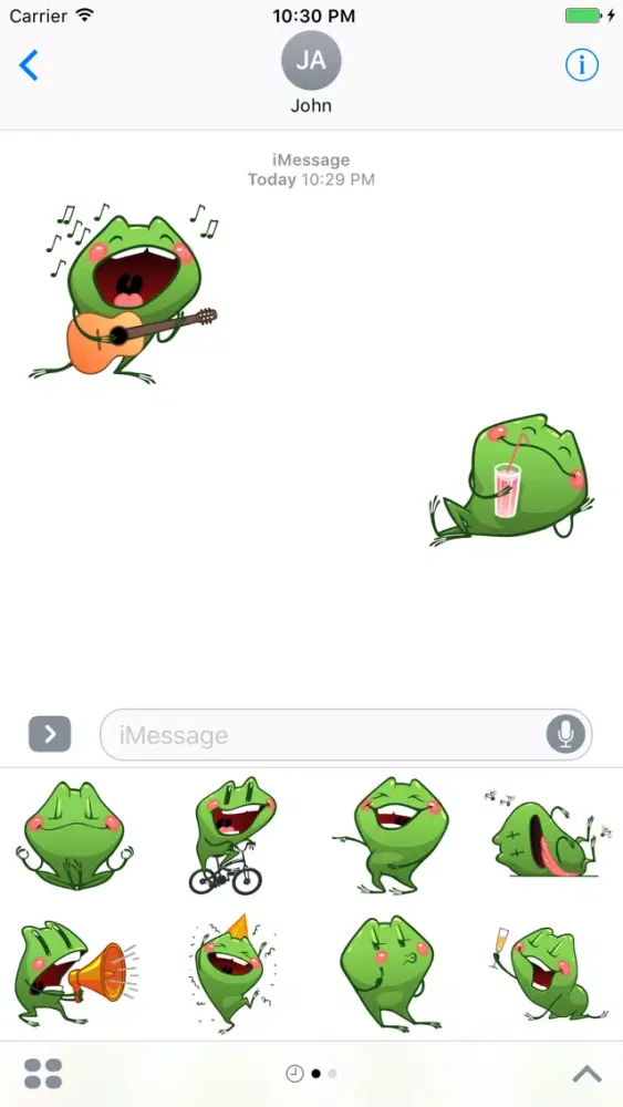 Cute Frog Sticker for iMessage #1 Ekran Görüntüleri