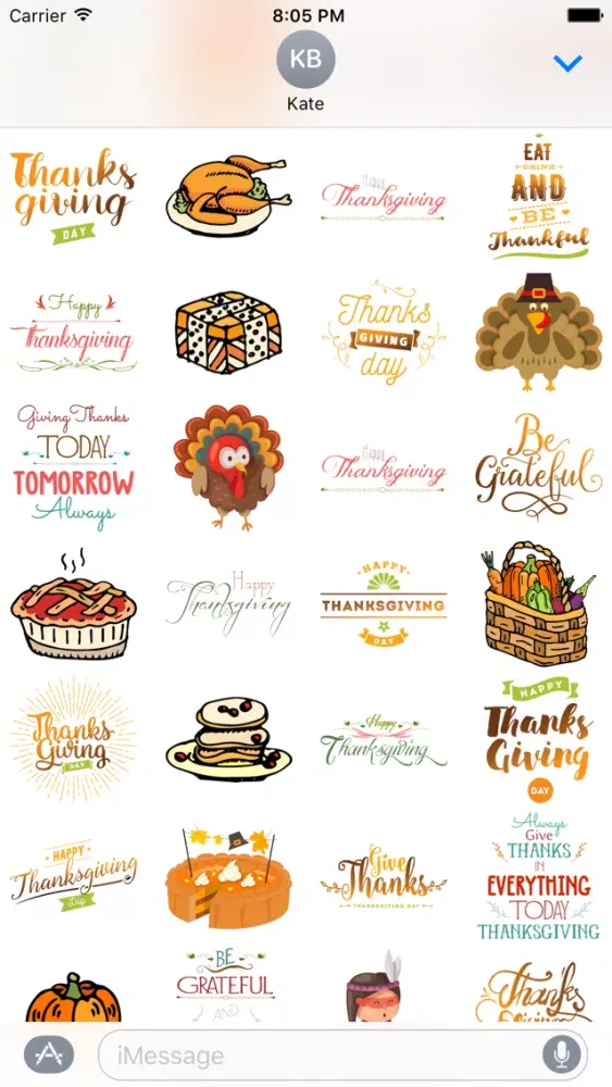 Thanksgiving Day Sticker for iMessage #1 Screenshots