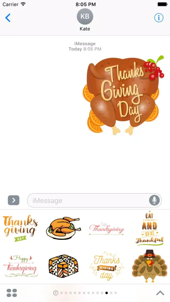 Thanksgiving Day Sticker for iMessage #1 Screenshots