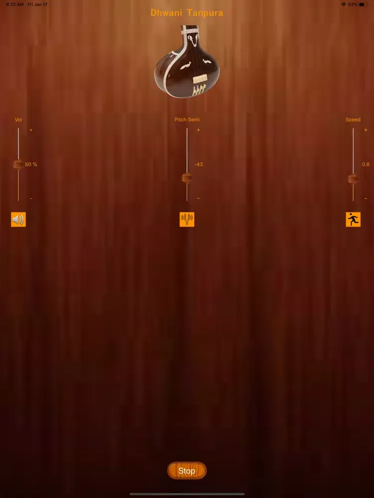 Capturas de tela do Dhwani Tanpura - Shruti Box iPad 
