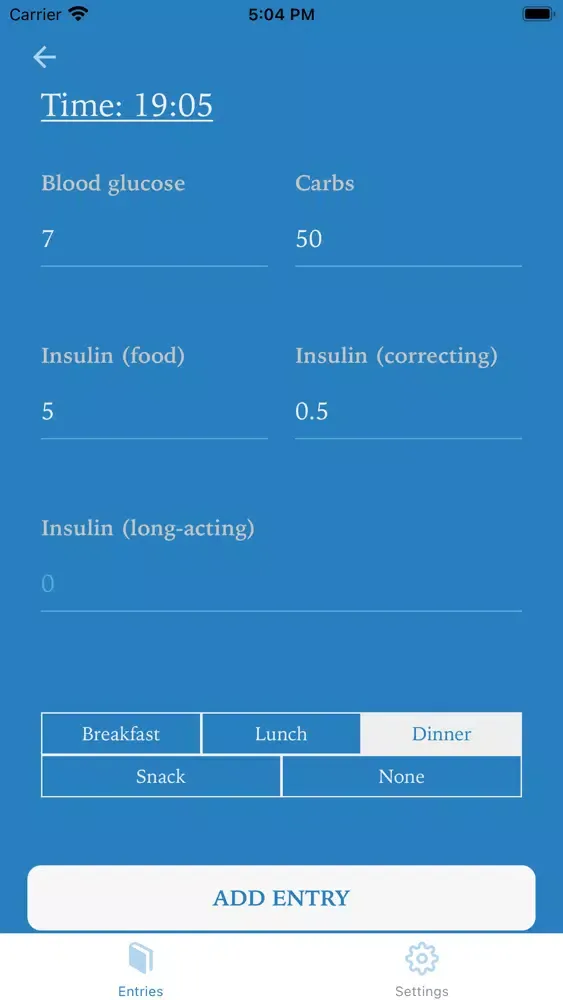 Diabetes Simple Log Screenshots