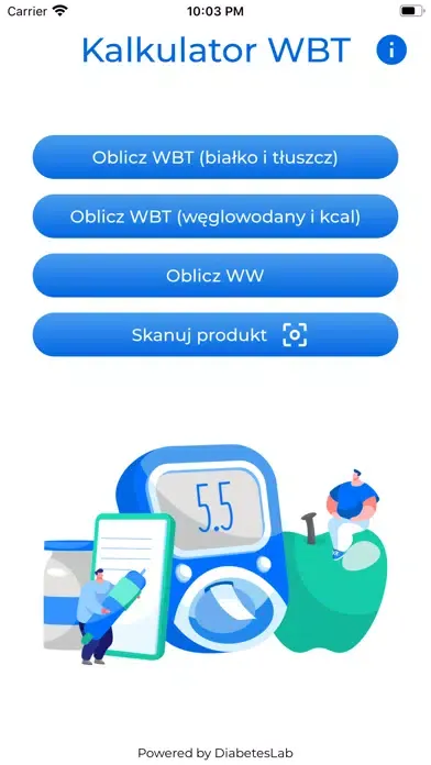 Tangkapan layar Kalkulator WBT