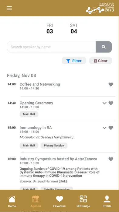 Tangkapan layar GCCAIR Events