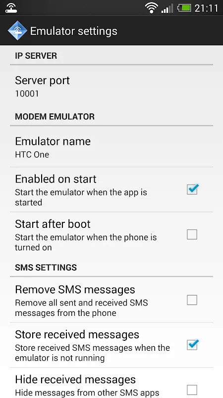 GSM Modem Emulator Screenshots