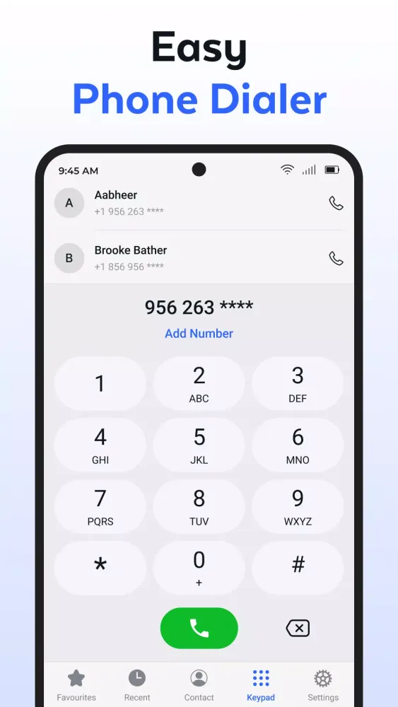 Contacts应用截图