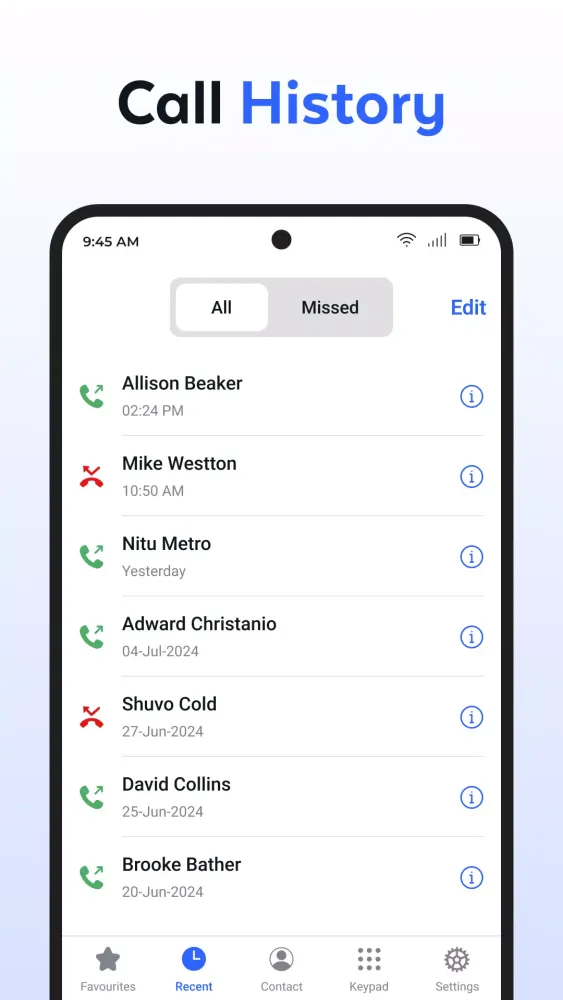 Contacts应用截图