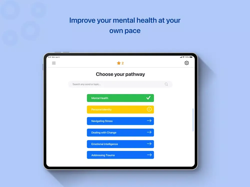 Capturas de pantalla de Diall: Mental Health iPad 