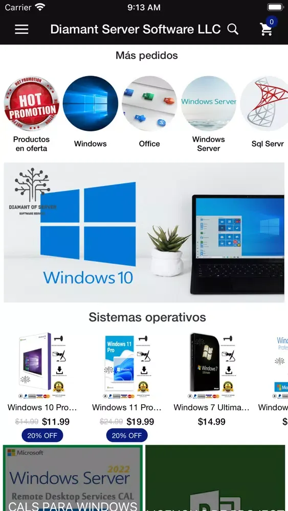 Captures d'écran de Diamant Server Software