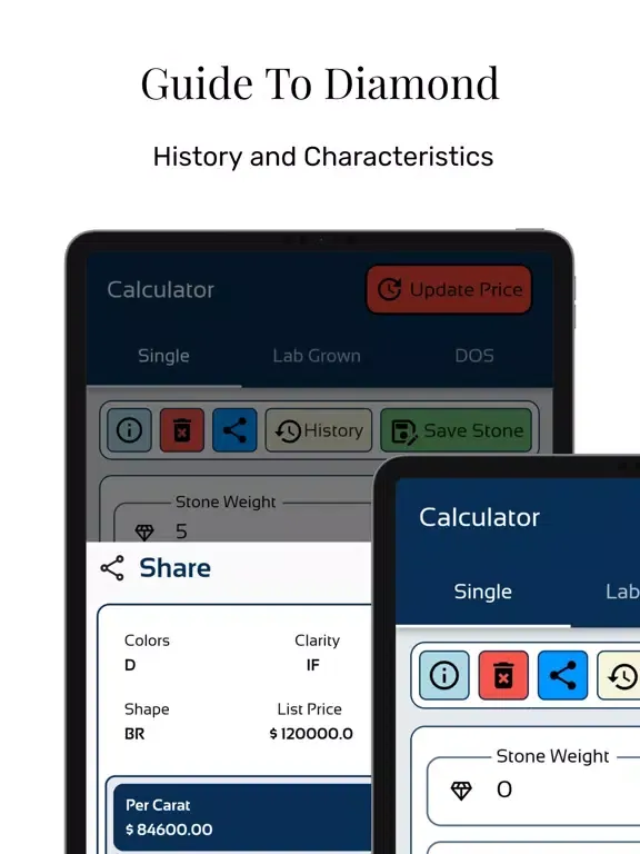 MDC - Multi Diamond Calc iPad 应用截图