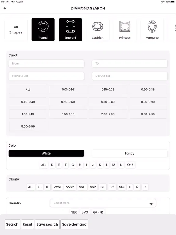 Ảnh chụp màn hình của PSH Diam iPad 
