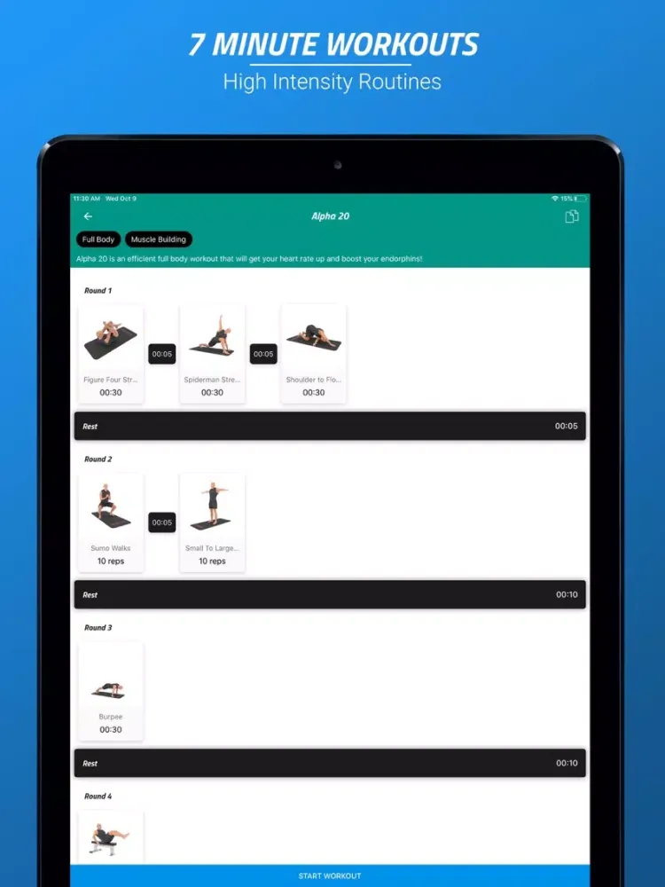 7 Minutes Workouts PRO iPad  Ekran Görüntüleri