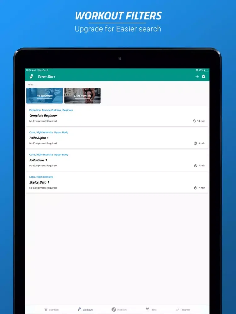 7 Minutes Workouts PRO iPad  Ekran Görüntüleri