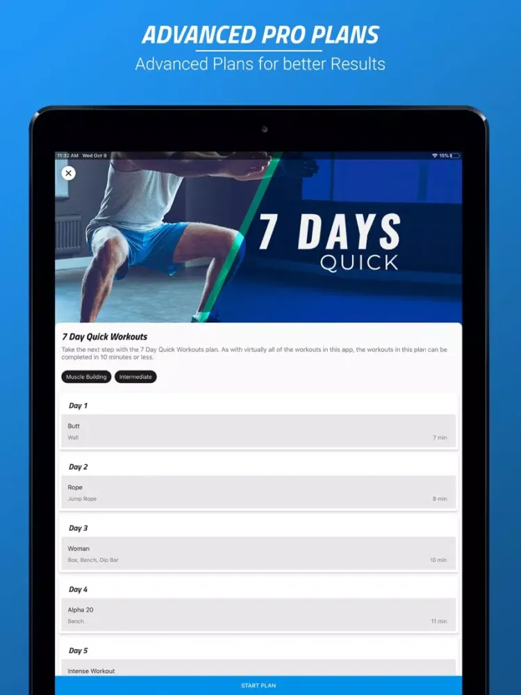 7 Minutes Workouts PRO iPad  Ekran Görüntüleri