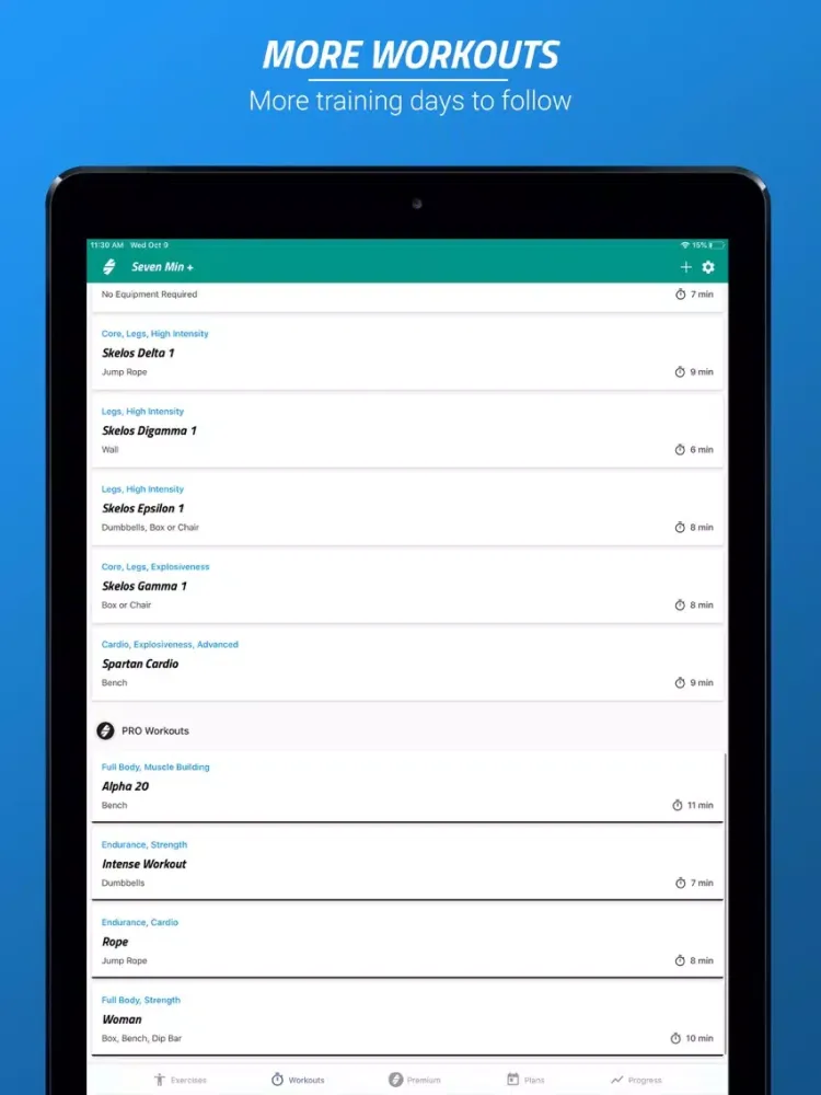 7 Minutes Workouts PRO iPad  Ekran Görüntüleri
