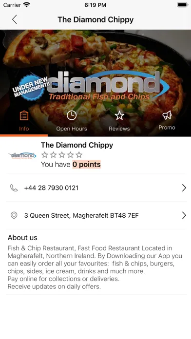 Diamond Chippy, Magherafelt سکرین شاٹس
