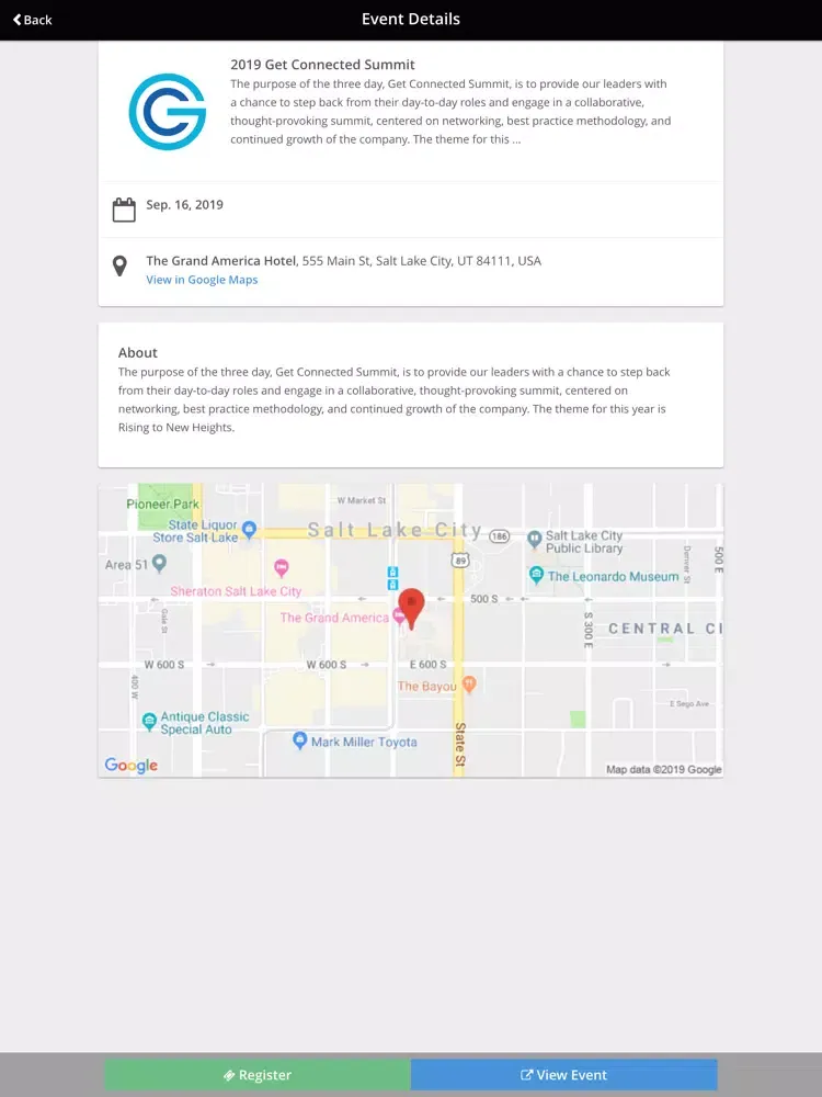 Get Connected Summit iPad  سکرین شاٹس