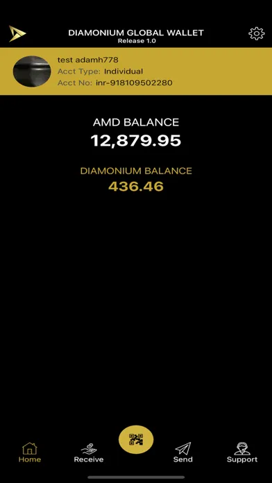 Capturas de tela do Diamonium Wallet