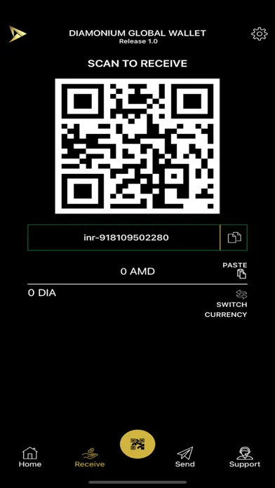 Capturas de tela do Diamonium Wallet